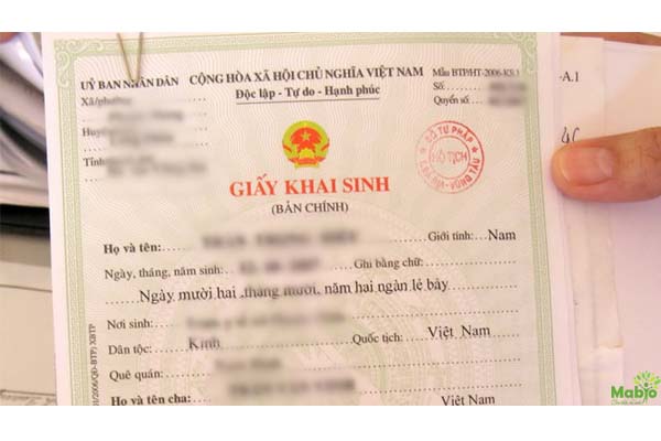 khai sinh cho con khai sinh cho con